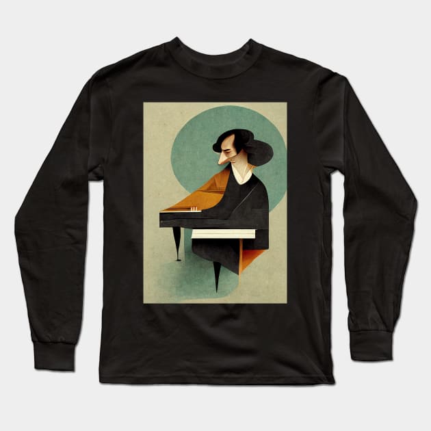 Pianist Long Sleeve T-Shirt by deificusArt